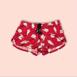 Secret Treasures Red Sloth Pajama Shorts